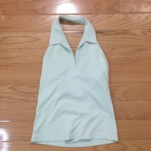 Collared halter top